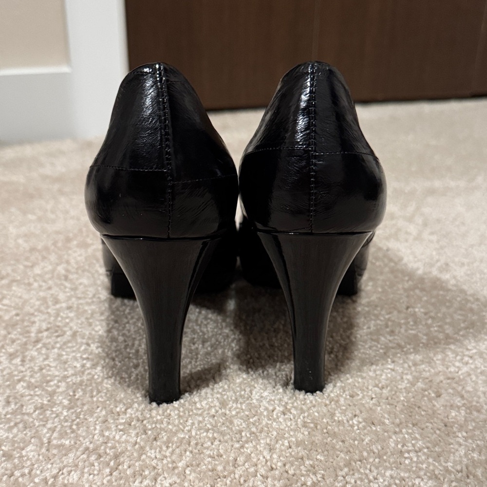 Moda Glossy Black Women's Heels - Picture 3 of 7